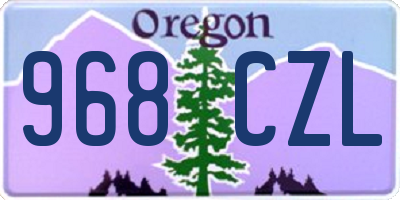 OR license plate 968CZL