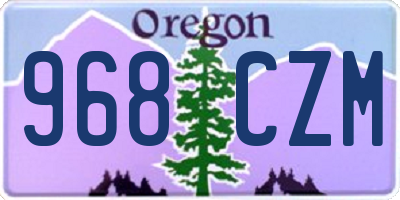 OR license plate 968CZM