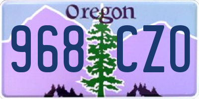 OR license plate 968CZO