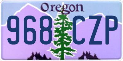 OR license plate 968CZP