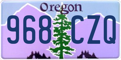 OR license plate 968CZQ