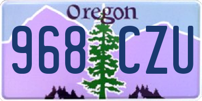 OR license plate 968CZU
