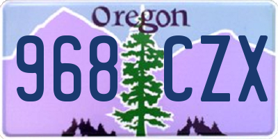 OR license plate 968CZX
