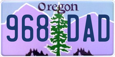 OR license plate 968DAD