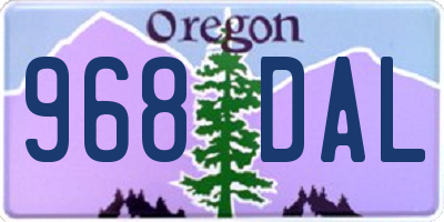 OR license plate 968DAL