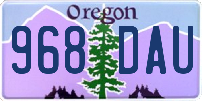 OR license plate 968DAU