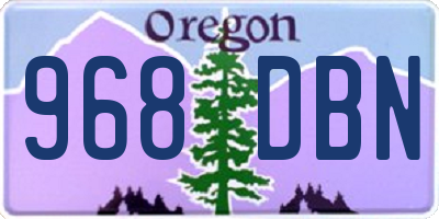 OR license plate 968DBN