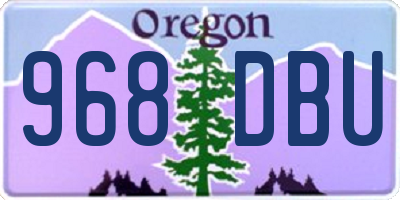 OR license plate 968DBU