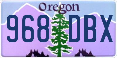 OR license plate 968DBX