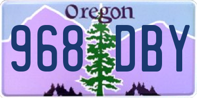 OR license plate 968DBY