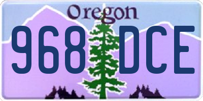 OR license plate 968DCE