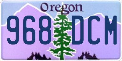 OR license plate 968DCM