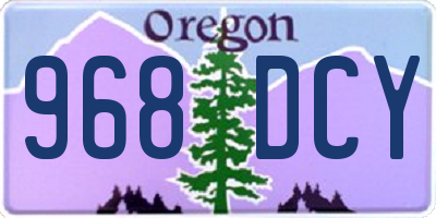 OR license plate 968DCY