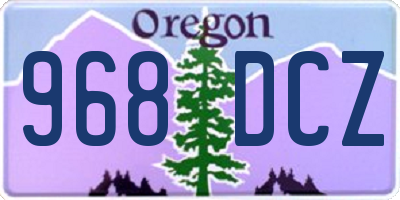 OR license plate 968DCZ