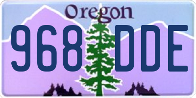 OR license plate 968DDE