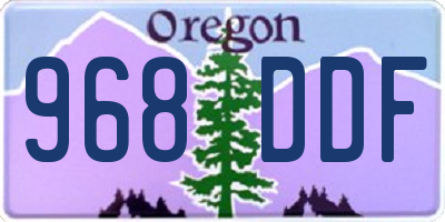 OR license plate 968DDF