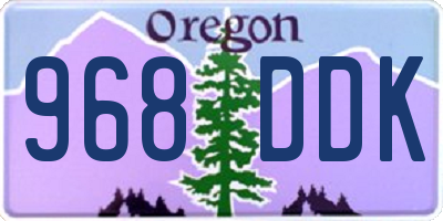 OR license plate 968DDK