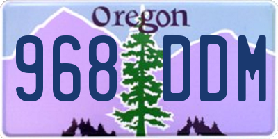 OR license plate 968DDM