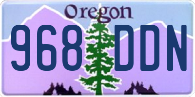 OR license plate 968DDN