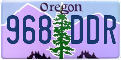 OR license plate 968DDR
