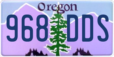 OR license plate 968DDS