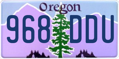 OR license plate 968DDU