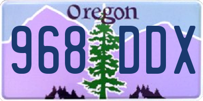 OR license plate 968DDX