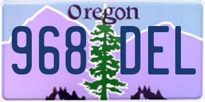 OR license plate 968DEL