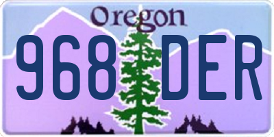 OR license plate 968DER
