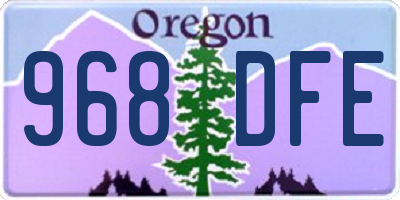 OR license plate 968DFE