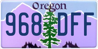 OR license plate 968DFF