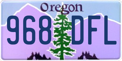 OR license plate 968DFL