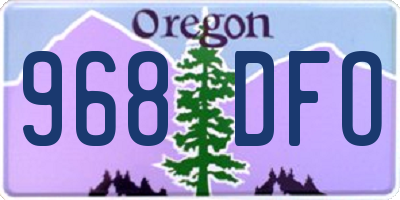 OR license plate 968DFO