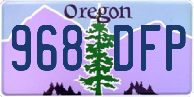 OR license plate 968DFP