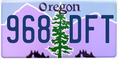 OR license plate 968DFT