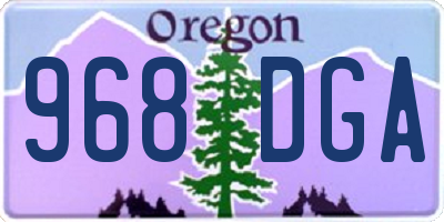 OR license plate 968DGA