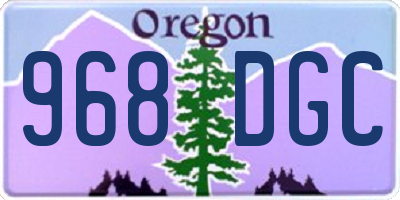 OR license plate 968DGC