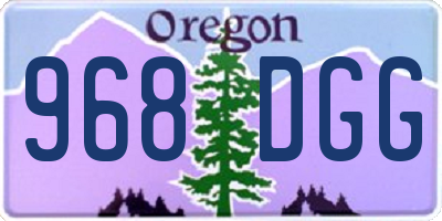 OR license plate 968DGG