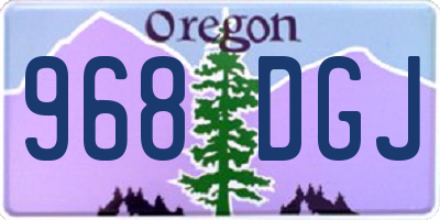OR license plate 968DGJ