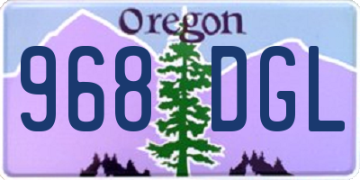OR license plate 968DGL