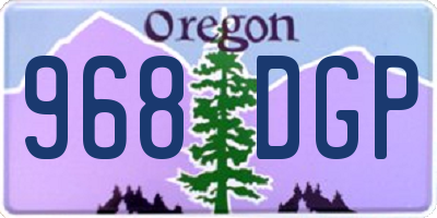 OR license plate 968DGP