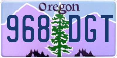 OR license plate 968DGT
