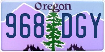 OR license plate 968DGY