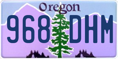 OR license plate 968DHM
