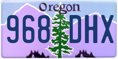 OR license plate 968DHX