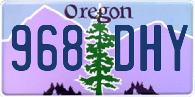 OR license plate 968DHY