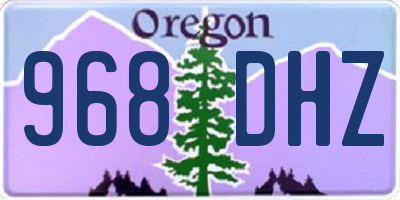 OR license plate 968DHZ