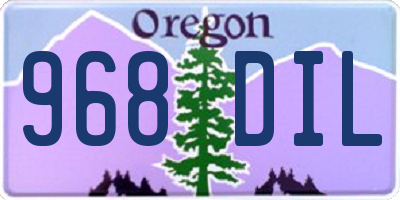 OR license plate 968DIL