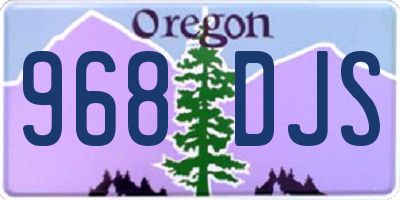 OR license plate 968DJS