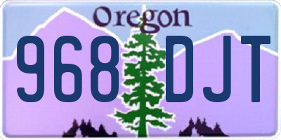 OR license plate 968DJT